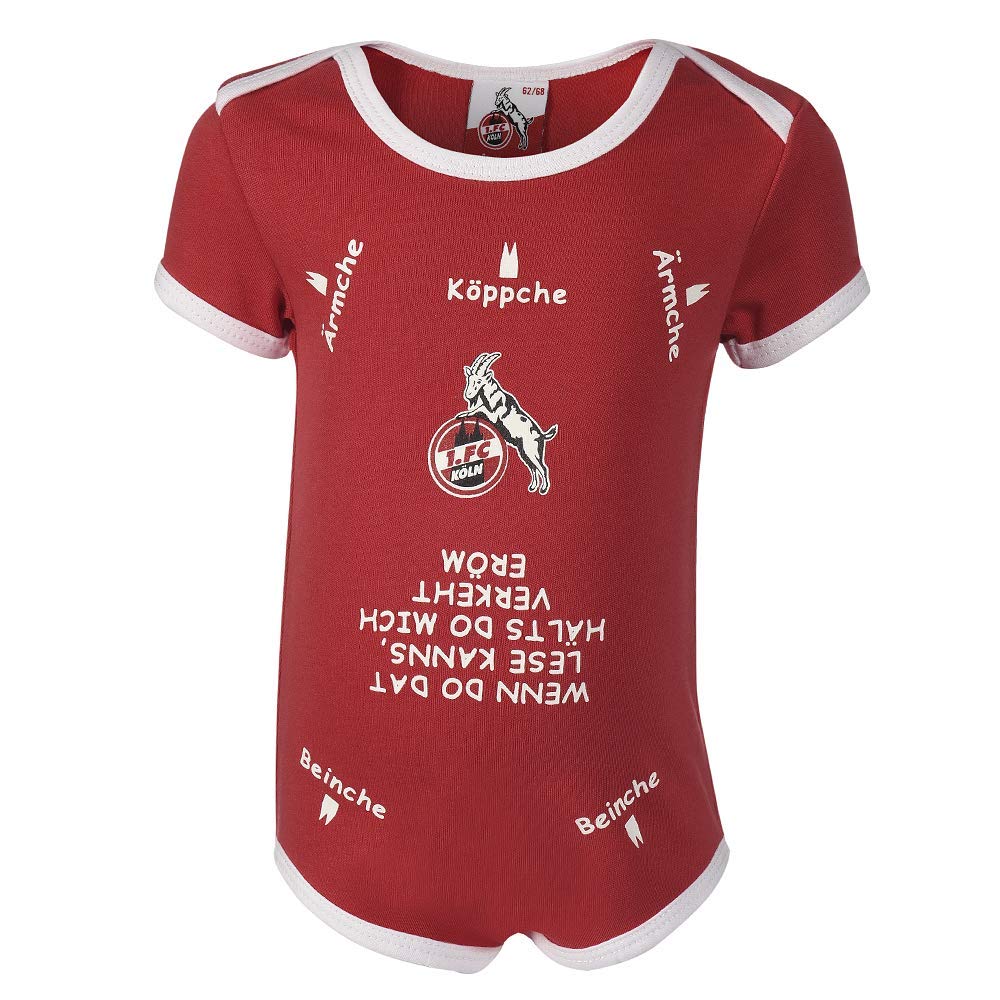 1. FC Köln Baby Geschenkbox (Body, Söckchen, Halstuch) - Plus gratis Aufkleber Forever Köln (50/56)