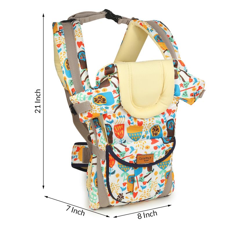 Image of Chinmay Kids Baby Carrier 4 in 1 Carry Bag Baby Carrier Cuddler Air Mash Fabric Baby Carrier, White