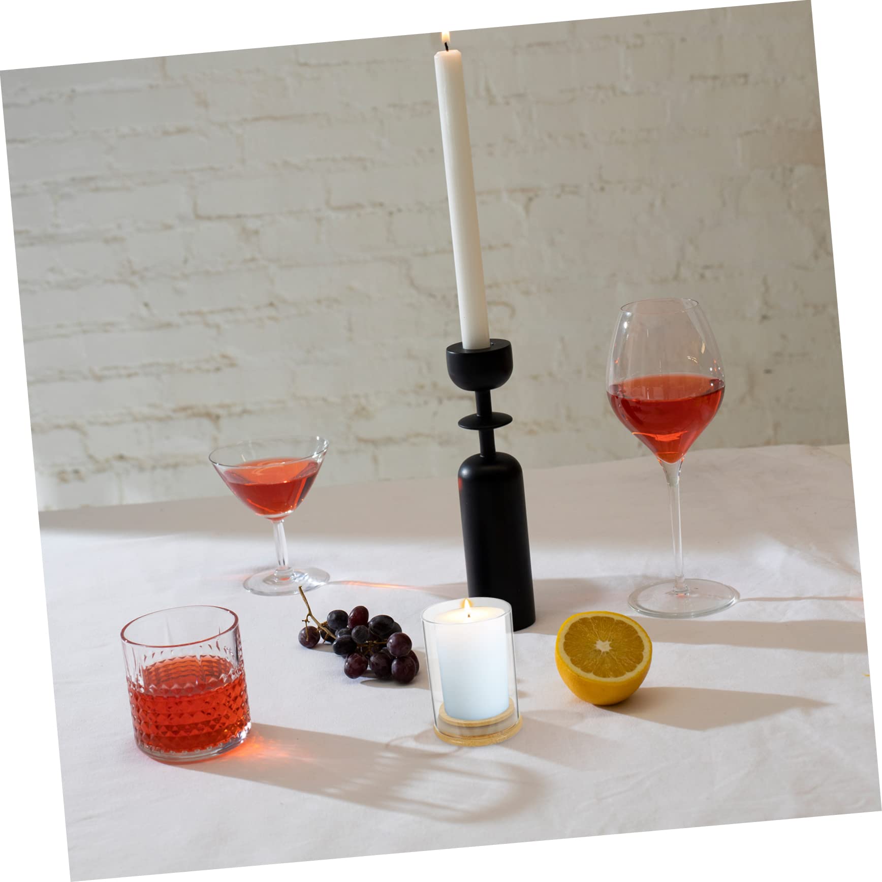 Abat-Jour Bougeoir En Verre Borosilicate 7x15cm - Couvercle Décoratif Pour Bougies