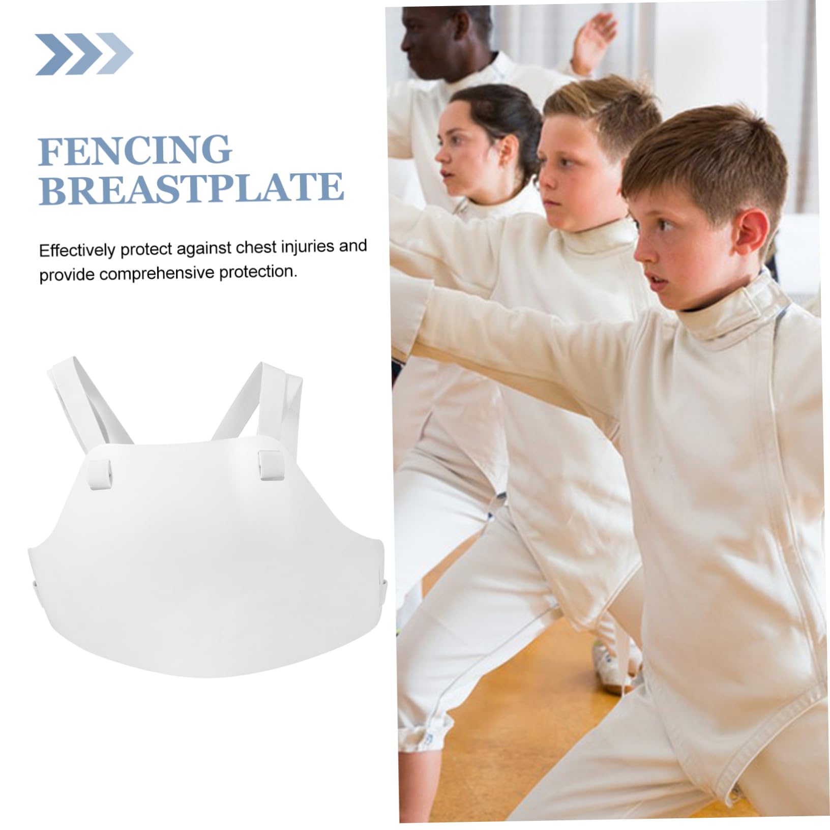 Brustschutz für Fechtsportarten Kinder mit PVC Material und Verstellbaren Riemen für Komfortablen Schutz bei Fechtübungen und Trainingssessions