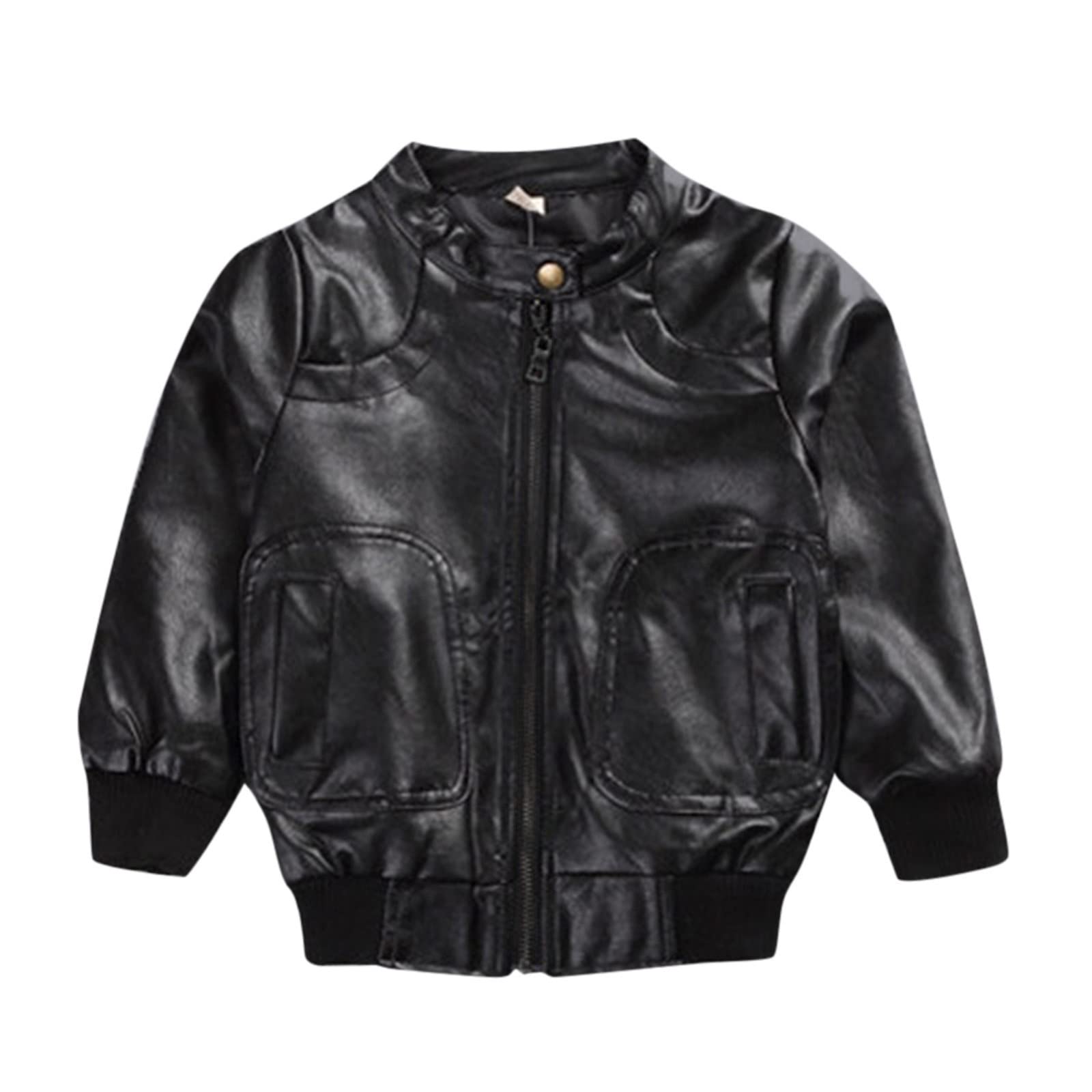 Giacca di pelle per bambini moto gilet tempo libero imitazione tutti ragazzi cappotto e giacca donna ragazzo