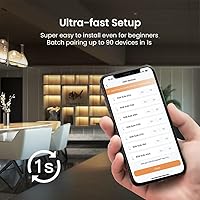 Vista 3 de BroadLink Kit de inicio inteligente para el hogar: incluye 3 bombillas, 1 interruptor de escena y 1 concentrador, utiliza tecnología FastCon