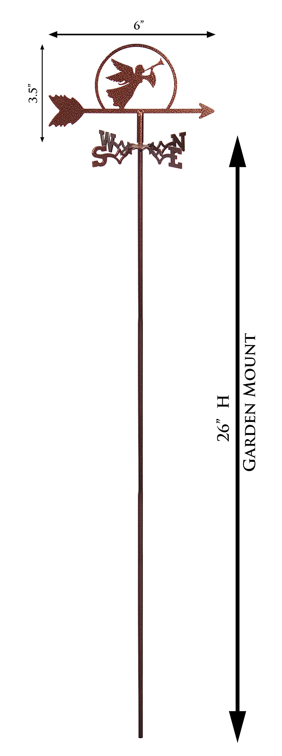 SWEN Products Angel Mini Flower Pot Weathervane