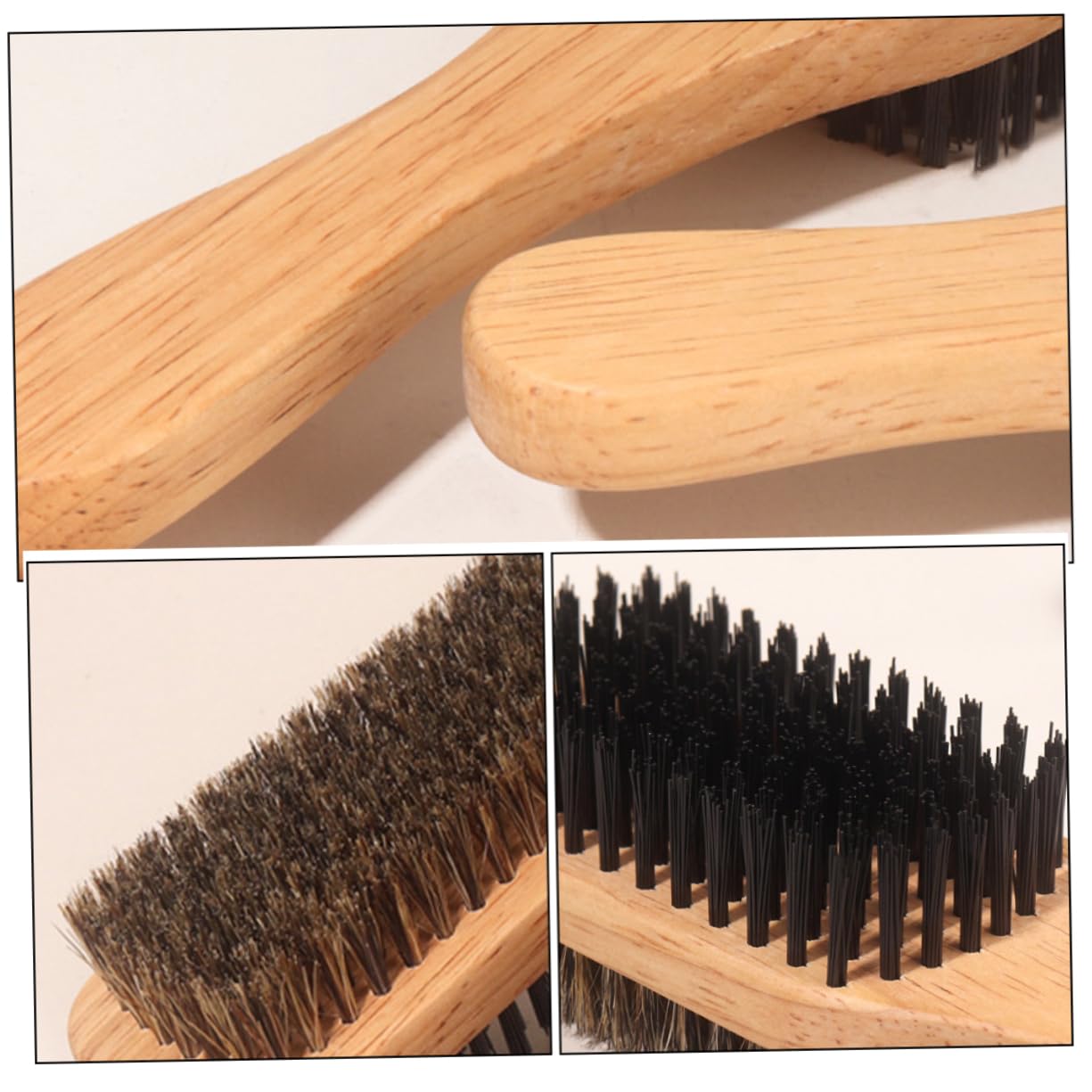 Healeved 8pezzi Spazzola Per e Barba Spazzola Doppio Lato Con Setole Naturali Per Districare e Modellare Adatta Tutti Tipi Di e Barba Resistente e Delicata Per Uso Quotidiano