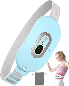 Auskang Ceinture Chauffante Portable 6 Niveaux Chaleur & Massage - Coussin Chauffant Sans Fil Dos Ventre