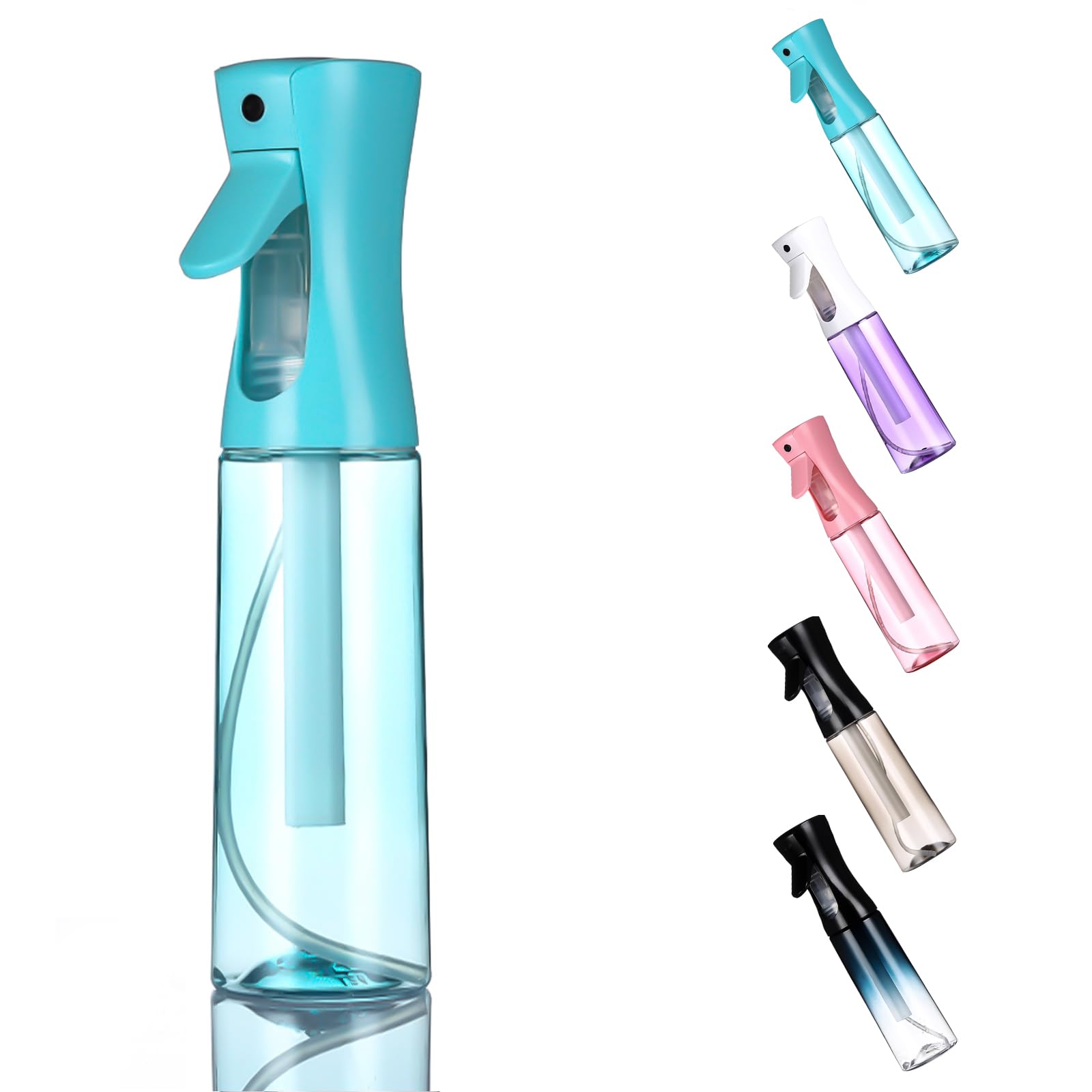 WOODFIB Spray Bottle for Hair, Continuous Fine Mist Water Spray Bottle, Empty spray Bottles for Salon, Plants, Pets, Home Cleaning - 300ml