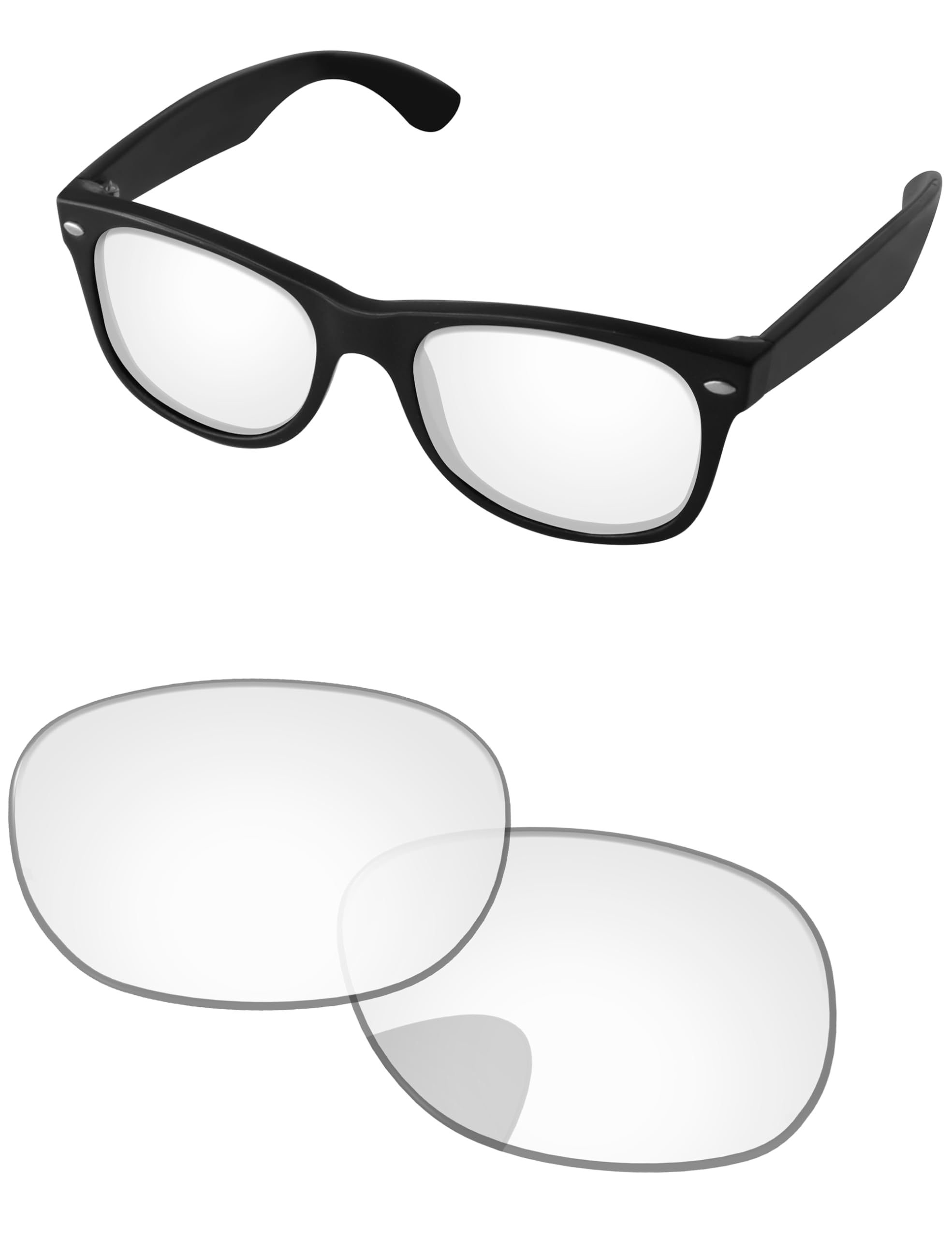 Lentes de repuesto compatibles con gafas de sol Ray-Ban RB2132 de 55 mm