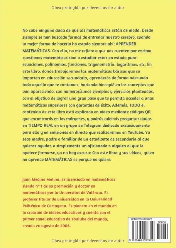 Vista 2 de APRENDER MATEMÁTICAS BÁSICAS con confianza Todo explicado en vídeo mediante códigos QR (Spanish Edition)