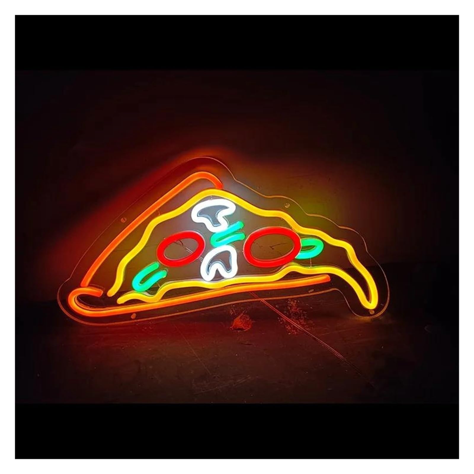LEMST Signs Lamp Pizza Neon Sign USB Powered Adjustable Brightness Pizza Neon Lights, Suitable for Hung On The Door Wall 34cmx60cm