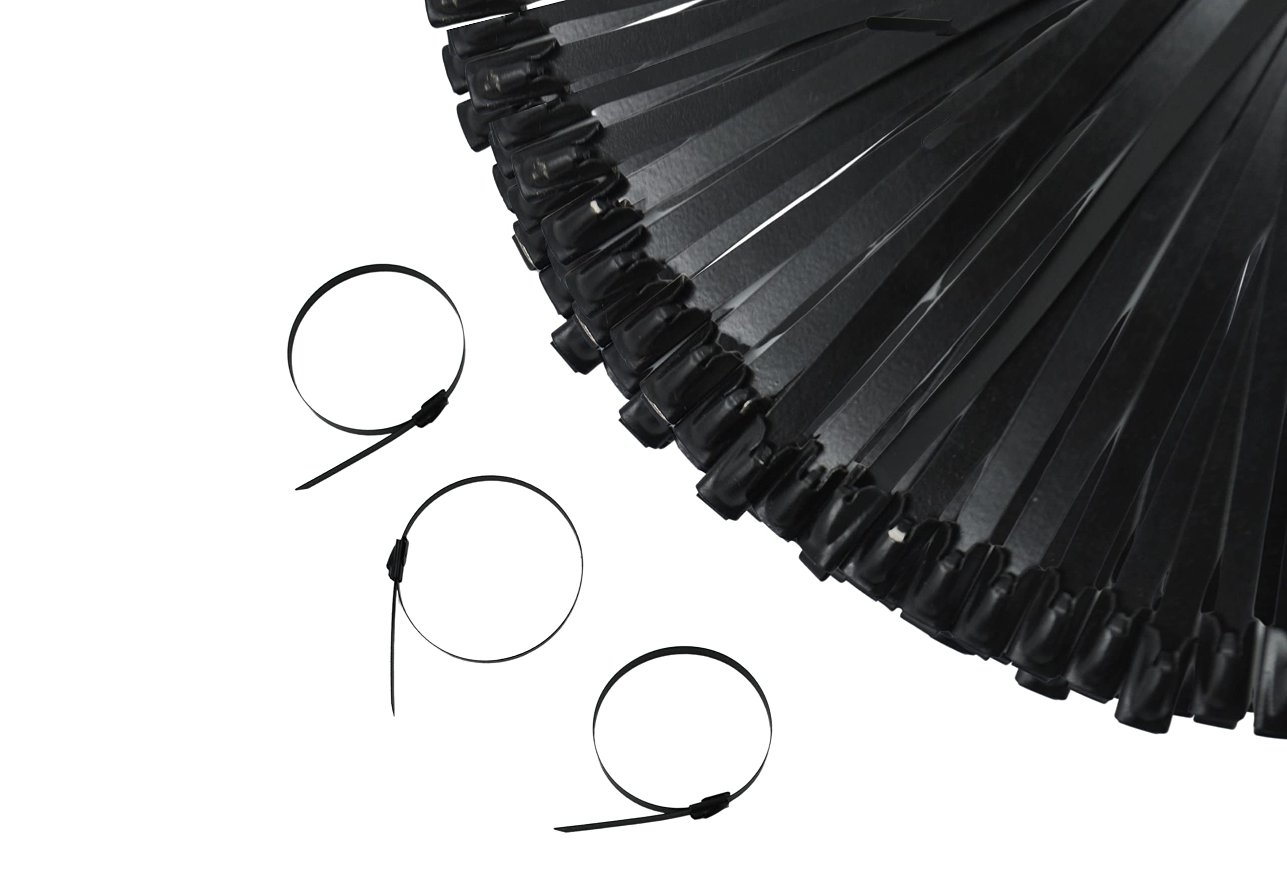 GLOBOMOTIVE Multipurpose Heavy Duty Stainless Steel Self Locking Coated Cable Ties - Strong Wire Organizer Zip Ties Fastener with Ball Lock, Black (50, 200 x 4.6) (B0BR7BTWZM) Amazon Price History, Amazon Price Tracker