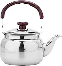 Chaleira de Aço Inoxidável Chaleira De Aço Inoxidável Com Fundo Plano Chaleira De Chá Com Assobio Para Fogão A Gás Bule de Fogão (Color : A, Size : 0.5L)