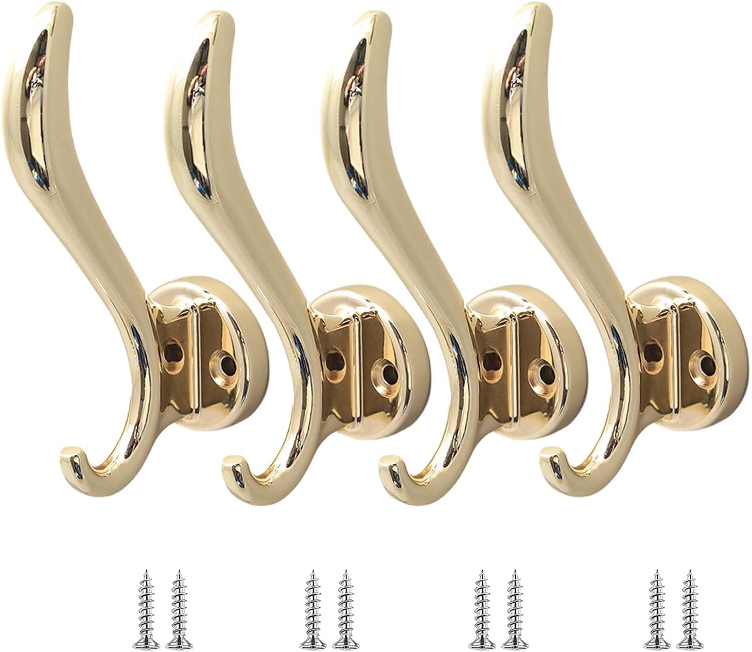 PAQWTYB Hooks, 4 Pack Wall Mounted Coat Hook
