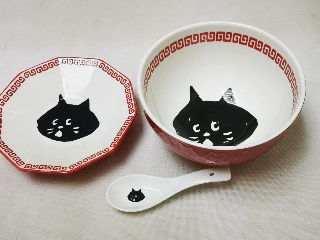 Amazon.co.jp: ネネット にゃー どんぶり&チャーハン皿&れんげ