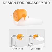 Vista 7 de Extensor de grifo mejorado, asistente de lavado de manos universal a prueba de salpicaduras para bebés, niños pequeños y niños (gris)