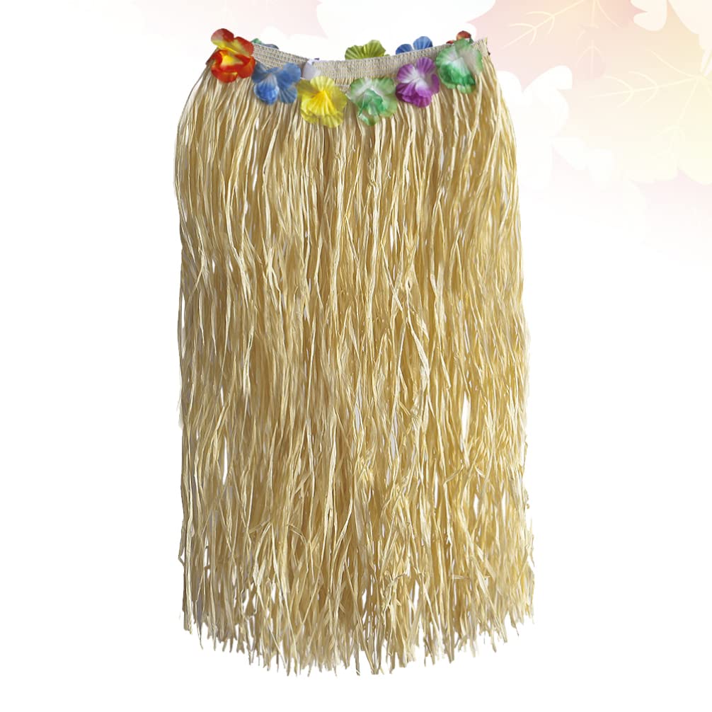 ABOOFAN Luau Hula Grass Skirt Dance Performance Accessory Hawaiian Outfits Tropical Beach Party Supplies