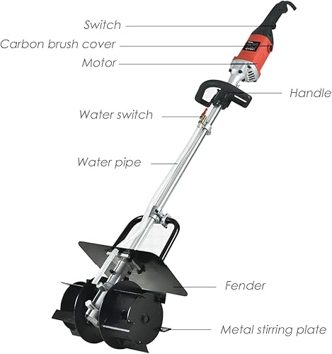 Miniatura 2 de Mezclador concreto eléctrico portátil multifuncional de la paleta de la velocidad ajustable de los mezcladores concretos del poder del cemento de