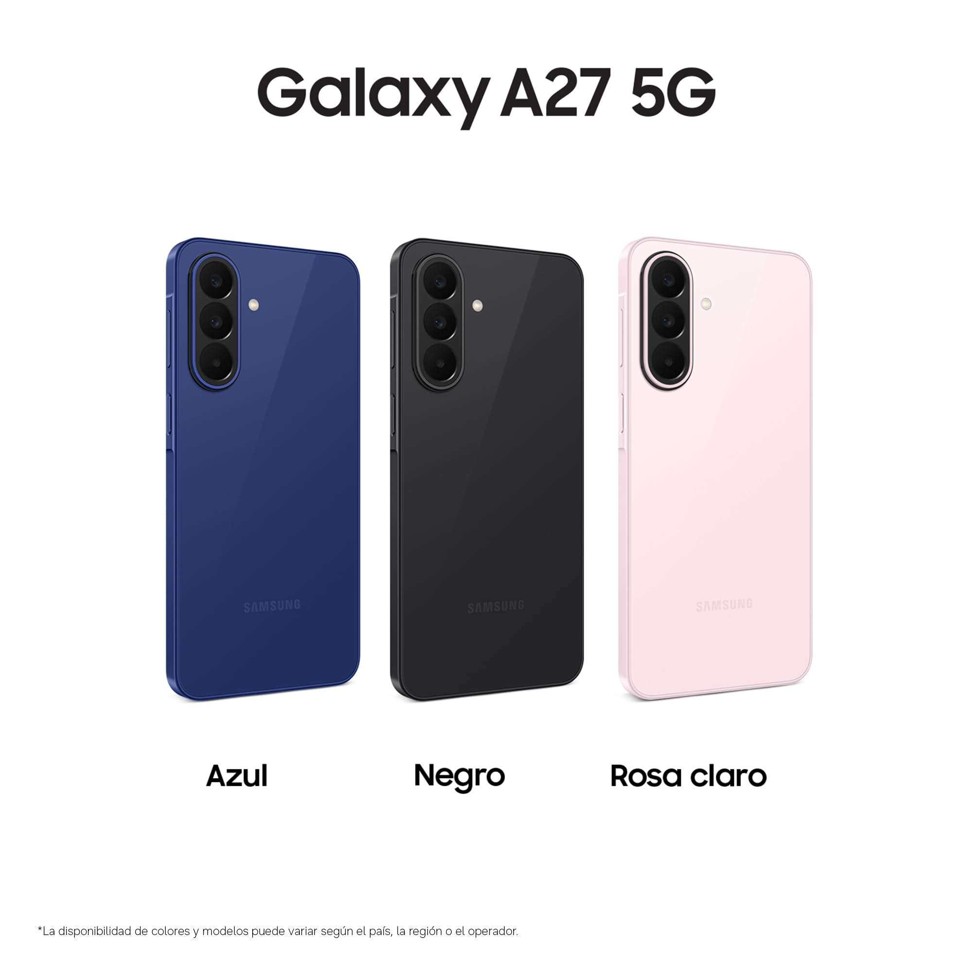 Samsung Galaxy A27 5G 128GB Teléfono Móvi con IA, Azul, Garantía 3+1 Años | Circle to Search, Borrador de objetos, Transcripción de voz, 3 Cámaras, IP64, Batería 5000 mAh, 6x OS upgrades