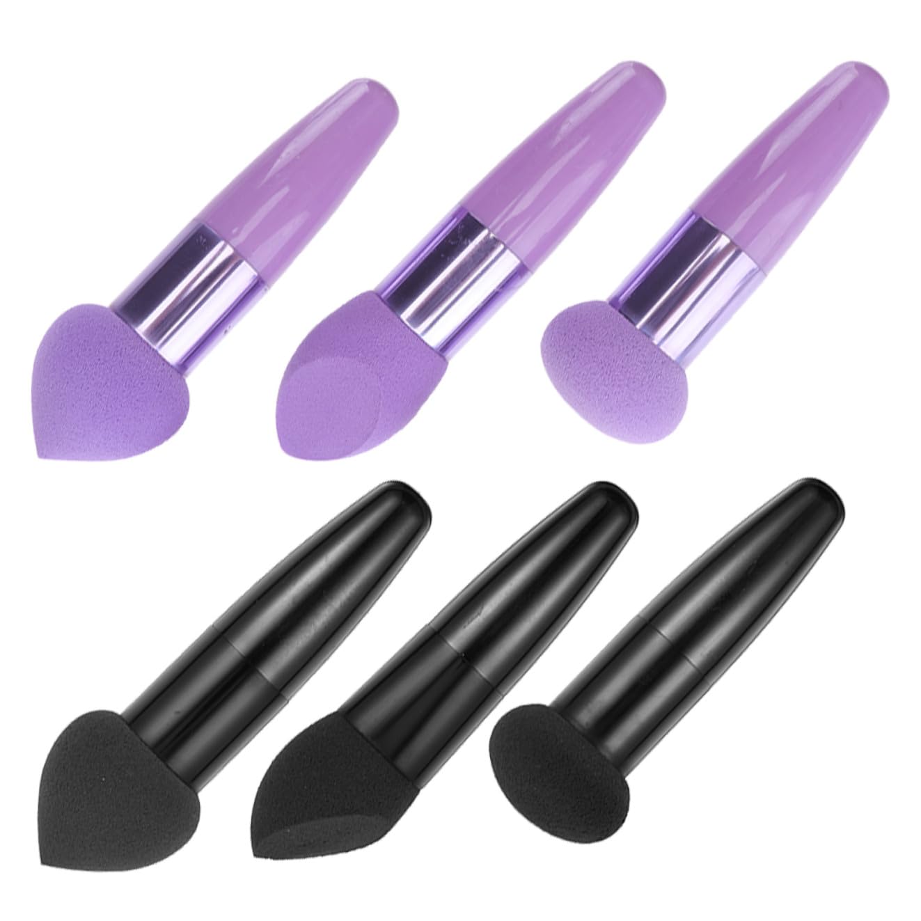 Tofficu Make Up Schwämme für Nass und Trocken Make Up 6 Stück in Stiftform aus Latex Tragbare Kosmetikschwämme Geeignet für Täglichen und Professionellen Gebrauch
