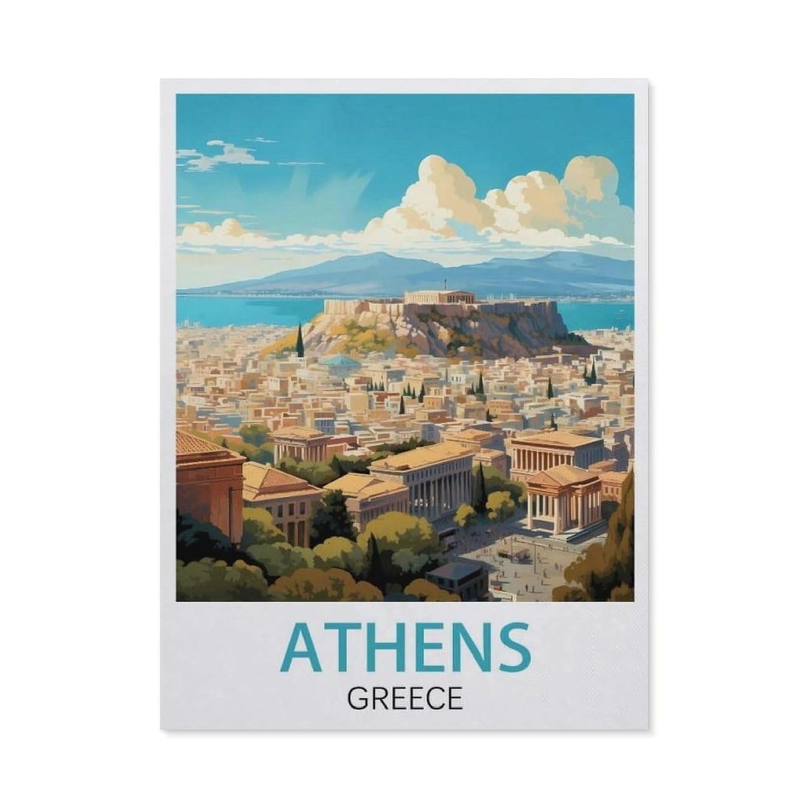 Metal Tin Sign，Athens Greece(15x30cm）