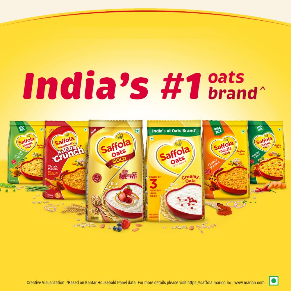 Saffola Oats | 500g | Instant Rolled |Soft & Creamy |Power of Protein, Iron & Fibre | Nutritious grain - Image 6 thumbnail