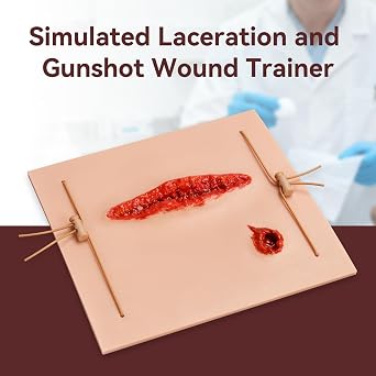 Wearable Laceration and Bullet Wound Packing Trainer | Wound Packing Simulator for Medical Education, Stop the Bleeding Training