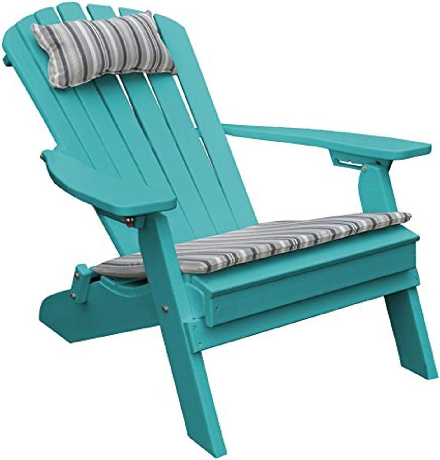 A & L Furniture Poly Folding/Reclining Adirondack Chair, Weathered Wood