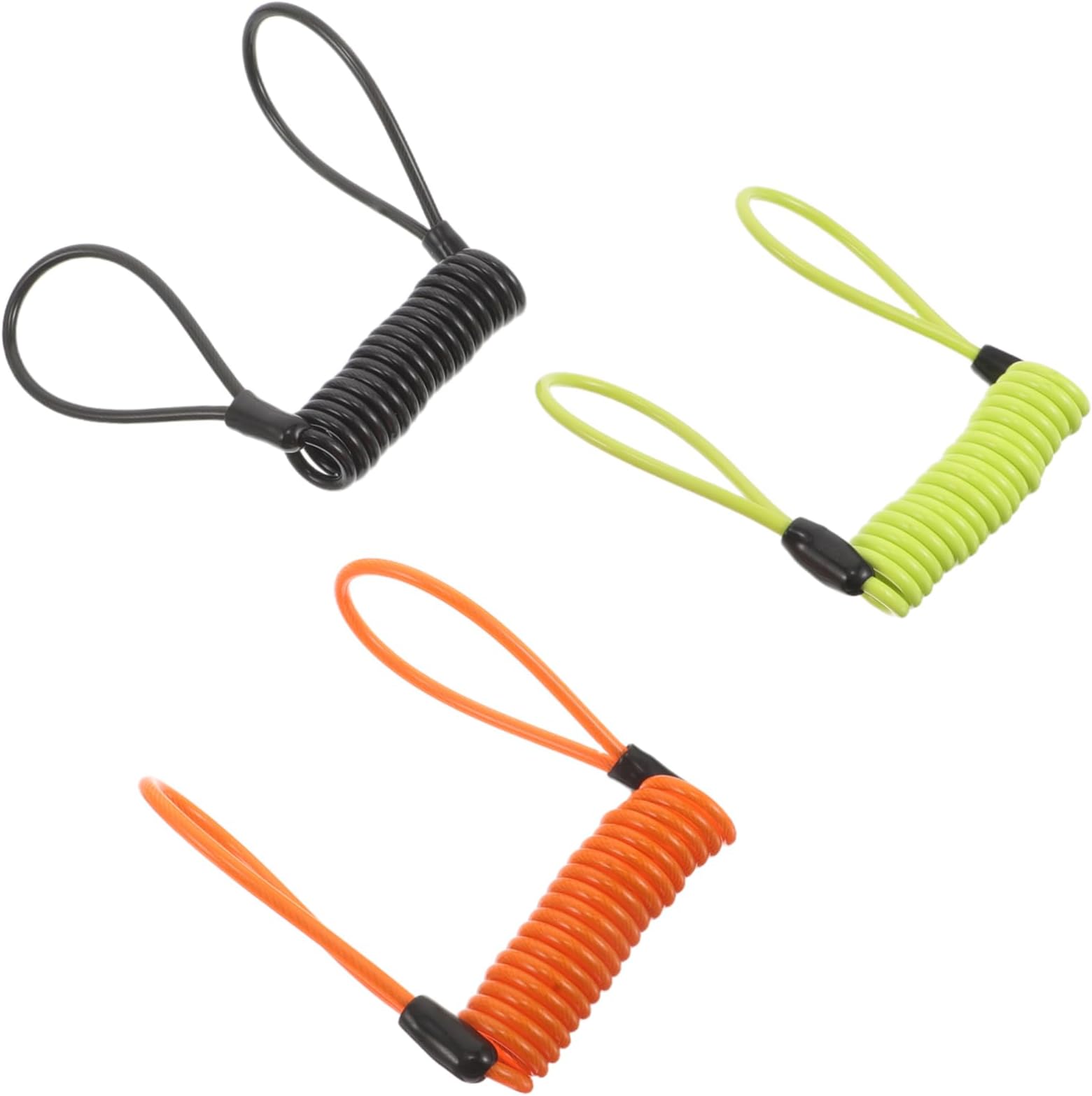 Sosoport 3pcs Reminder Cable: Disc Lock Cable Motorcycle Security Reminder Coil Multipurpose Disc Lock Wire for Bikes Scooters Motorbikes