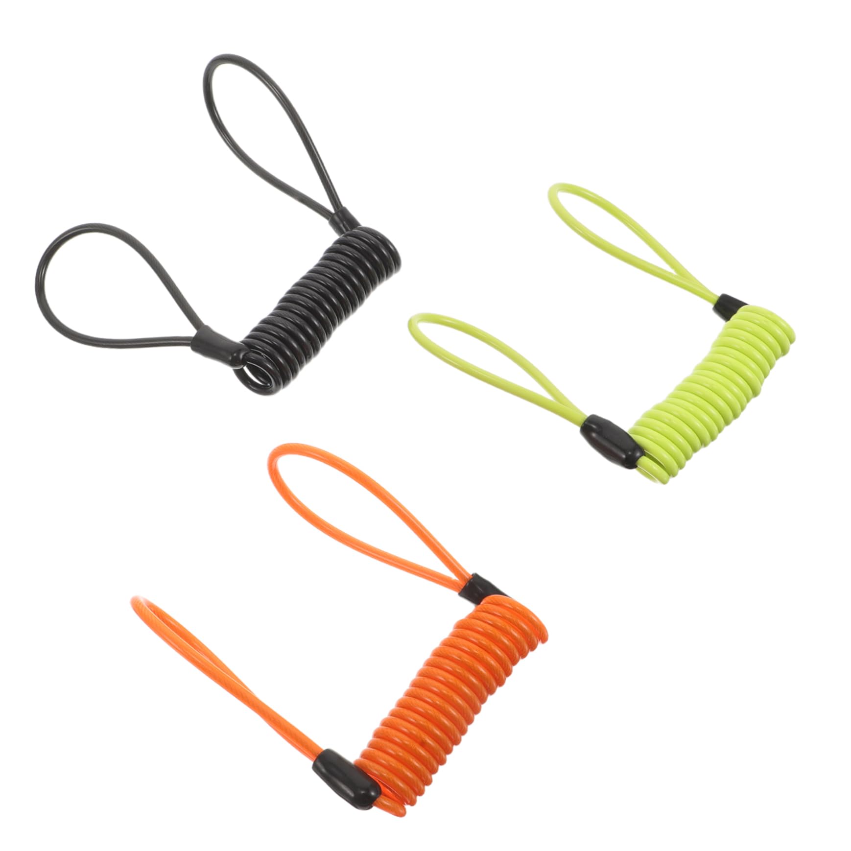 Sosoport 3pcs Reminder Cable: Disc Lock Cable Motorcycle Security Reminder Coil Multipurpose Disc Lock Wire for Bikes Scooters Motorbikes