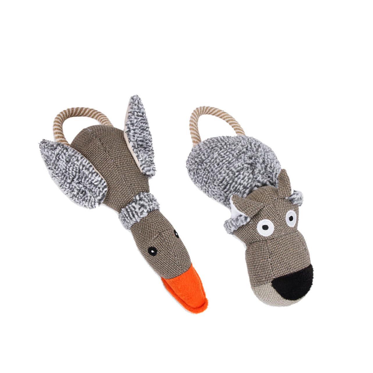 Jouet peluche pour chiot avec bruit et design coloré | Abaodam 2 pièces