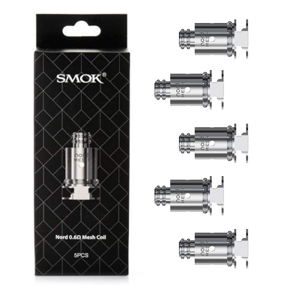 Official SMOK Nord Coils Spare Spools, Nicotine Free, Pack of 5 0.6ohm Mesh