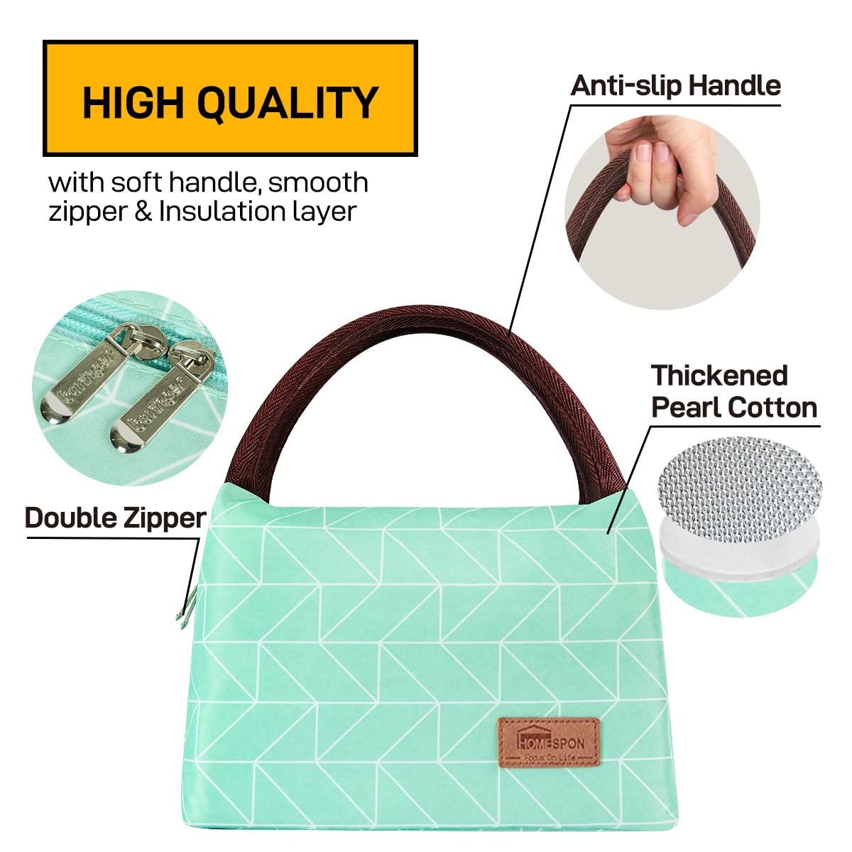 voor Vrouwen, Waterdichte Lunchtas voor Dames Aluminiumfolie, Lekdichte