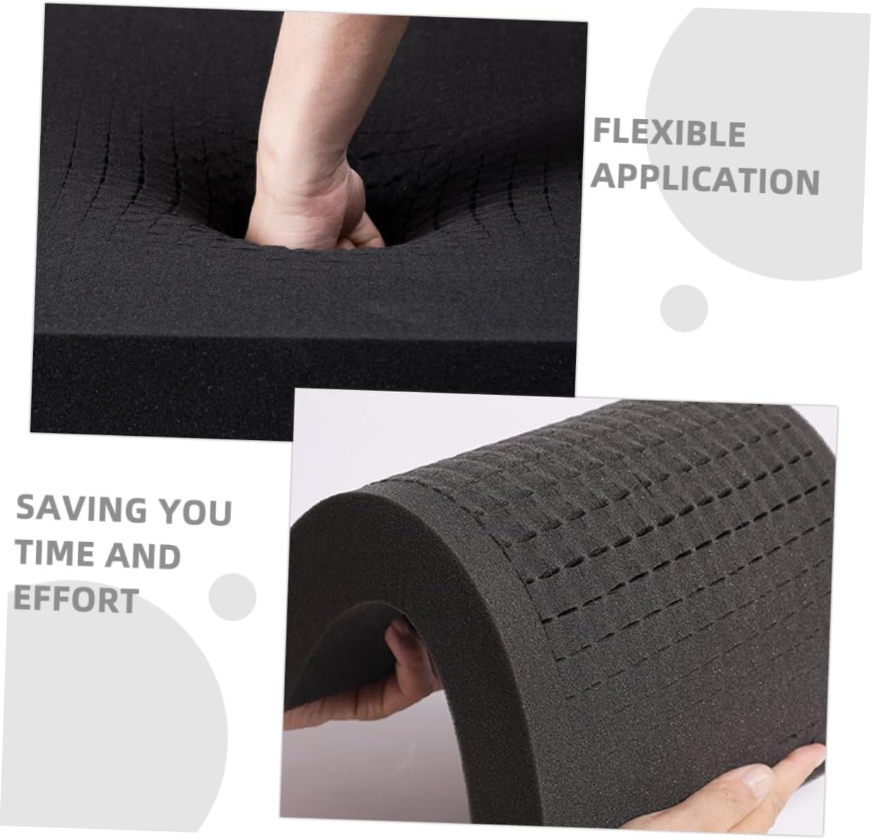 Yardwe Black Tearable Foam Grid Packaging Inserts 2pcs 405x305x50mm Shockproof Foam Sheets Protective Padding for Shipping and Tool Box Organization