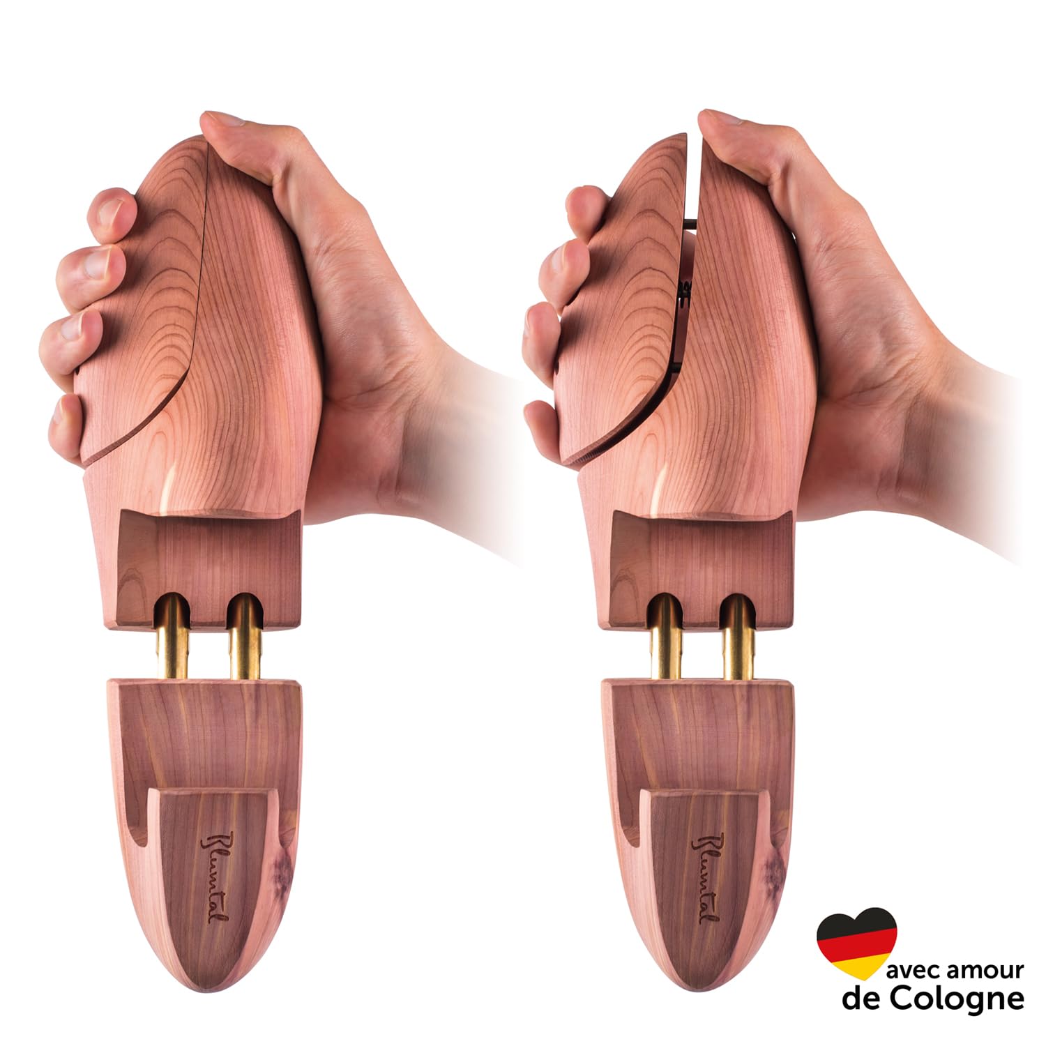 Blumtal - GAGNANT DU TEST - Embauchoir chaussures homme et femme en bois de cèdre avec chausse-pied, taille 38 à 47, 1, 2 ou 5 paires