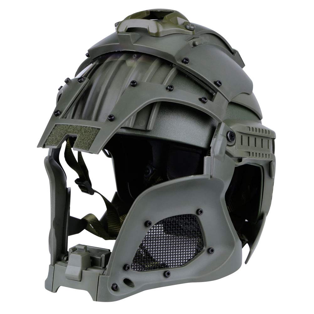 ミリタリー 戦闘服フルセット ヘルメット マスク グローブ シューズ パッド Amazon.co.jp: フルフェイスヘルメットミリタリーエアソフトマスク戦術