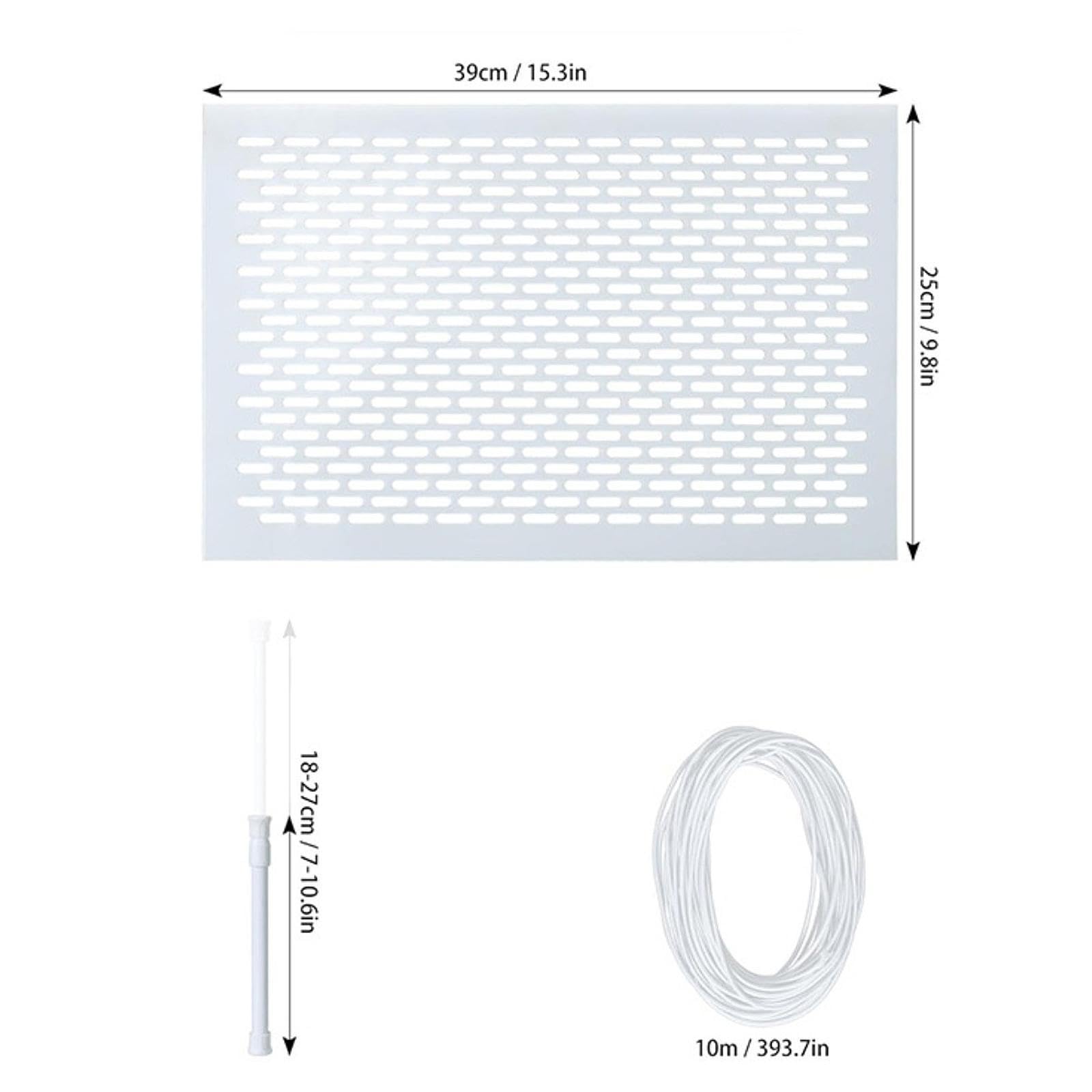 Fenteer Accesorio de Red recogehojas para Piscinas de 39 x 25 cm, Rejilla Protectora para Piscinas elevadas