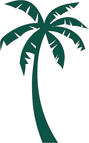 Gráfico temático de palmera de vacaciones en la playa, decoración de casa de playa costera tropical, arte de pared de metal, decoración colgante disponible en Yaxa Peru