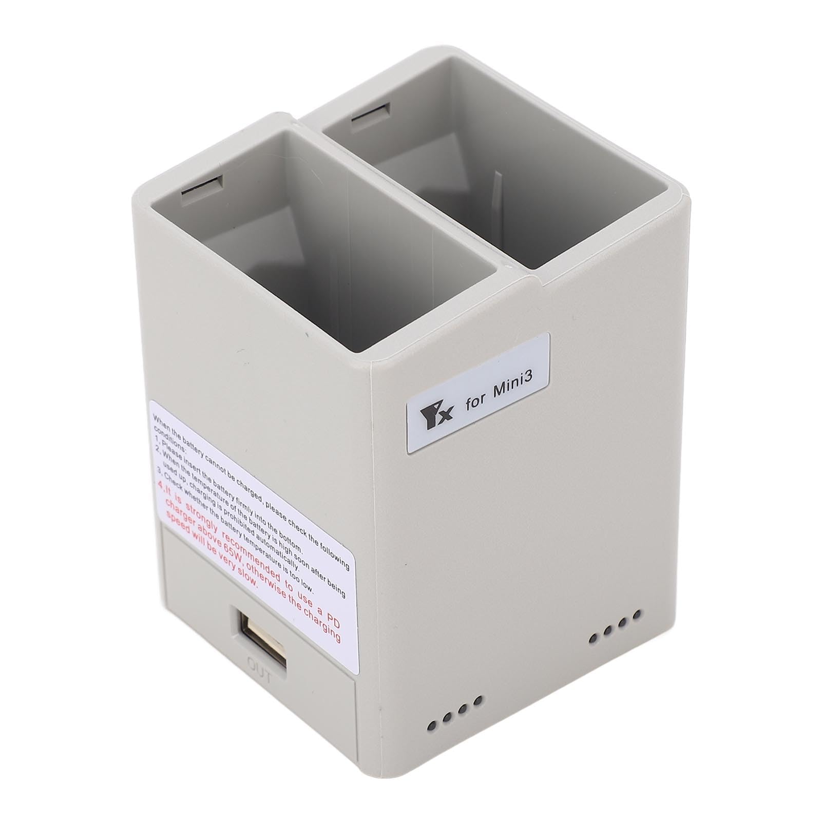 Drone Battery Charging Hub for Mini 3 Pro | Hub di ricarica rapida, caricatore USB, supporto per doppia batteria, indicatore del livello della batteria, design portatile
