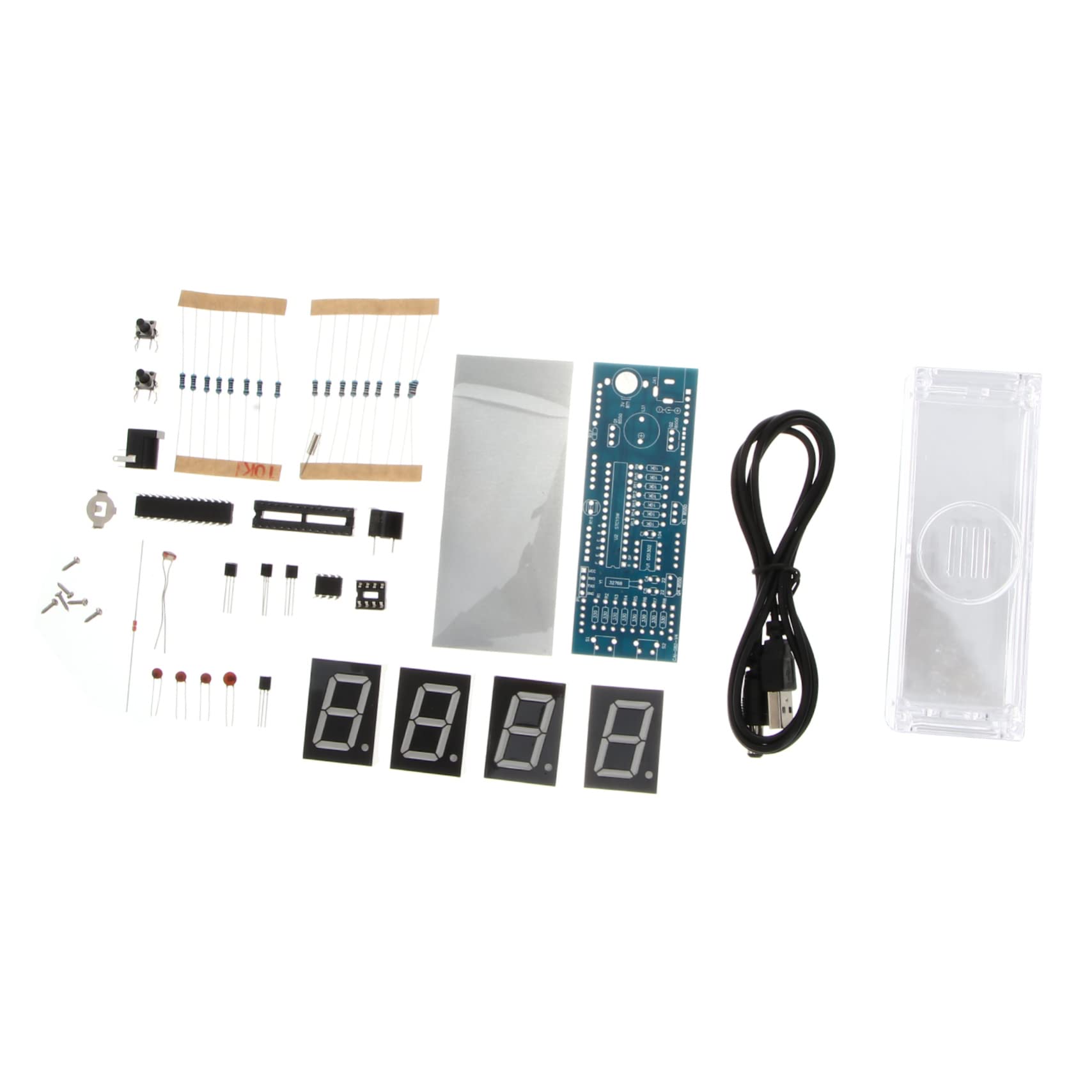 Alipis 2sets Kit Componenti Per Led Scm Microcontrollore Facile Da Assemblare Design Verde Batteria Per Appassionati Diy