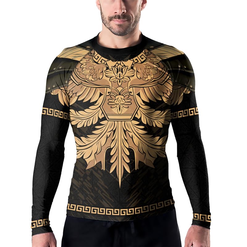 Spartan Jiu Jitsu Rash Guard for Men – Long Sleeve Compression Gear for Grappling BJJ MMA & Workout4
