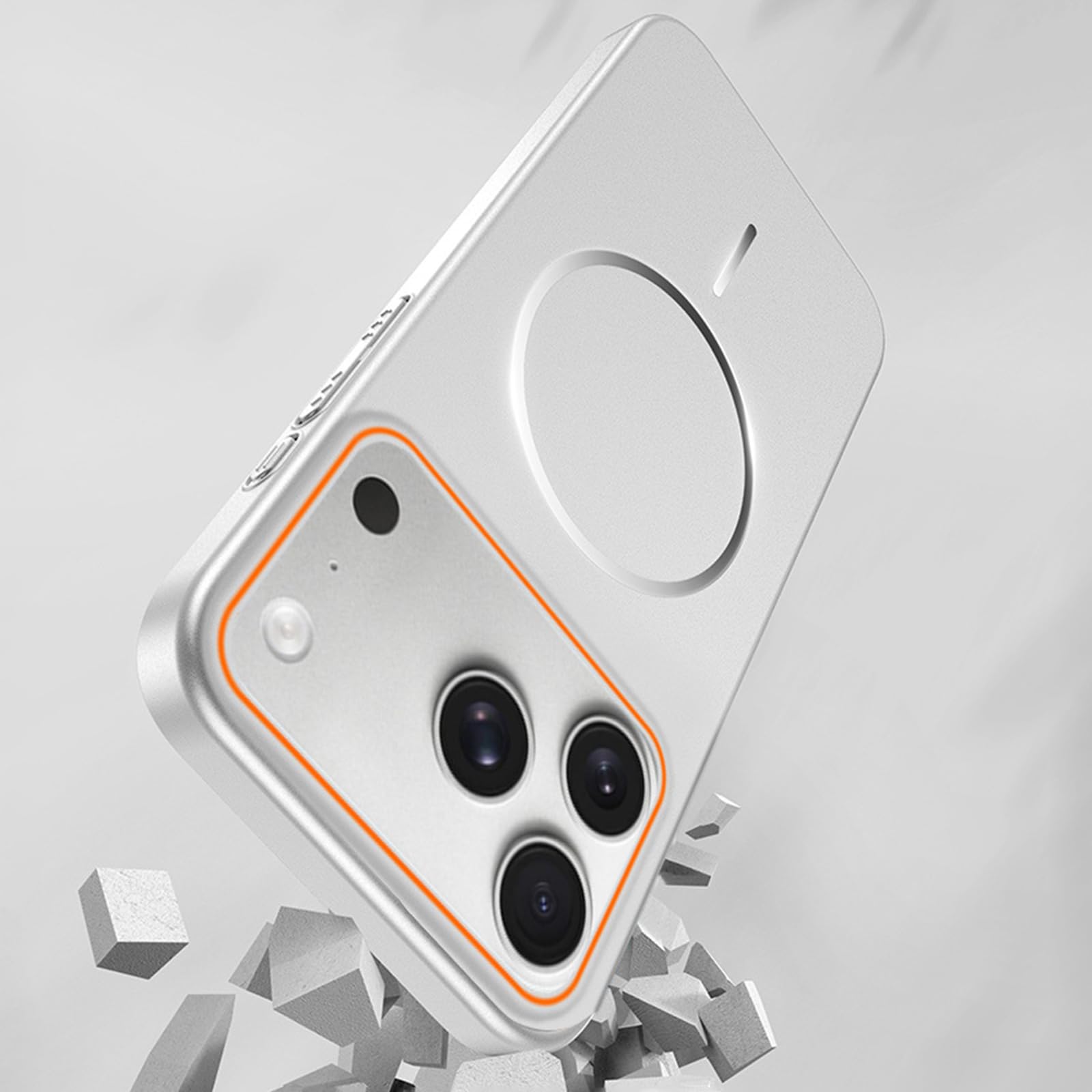Magnetisch Hülle für iPhone 17 Pro Max/17 Pro/17 Air/17, Dünne Gefrostet rutschfeste Schutzhülle Unterstützt Drahtlose Aufladung Handyhülle,Schwarz,17 Pro