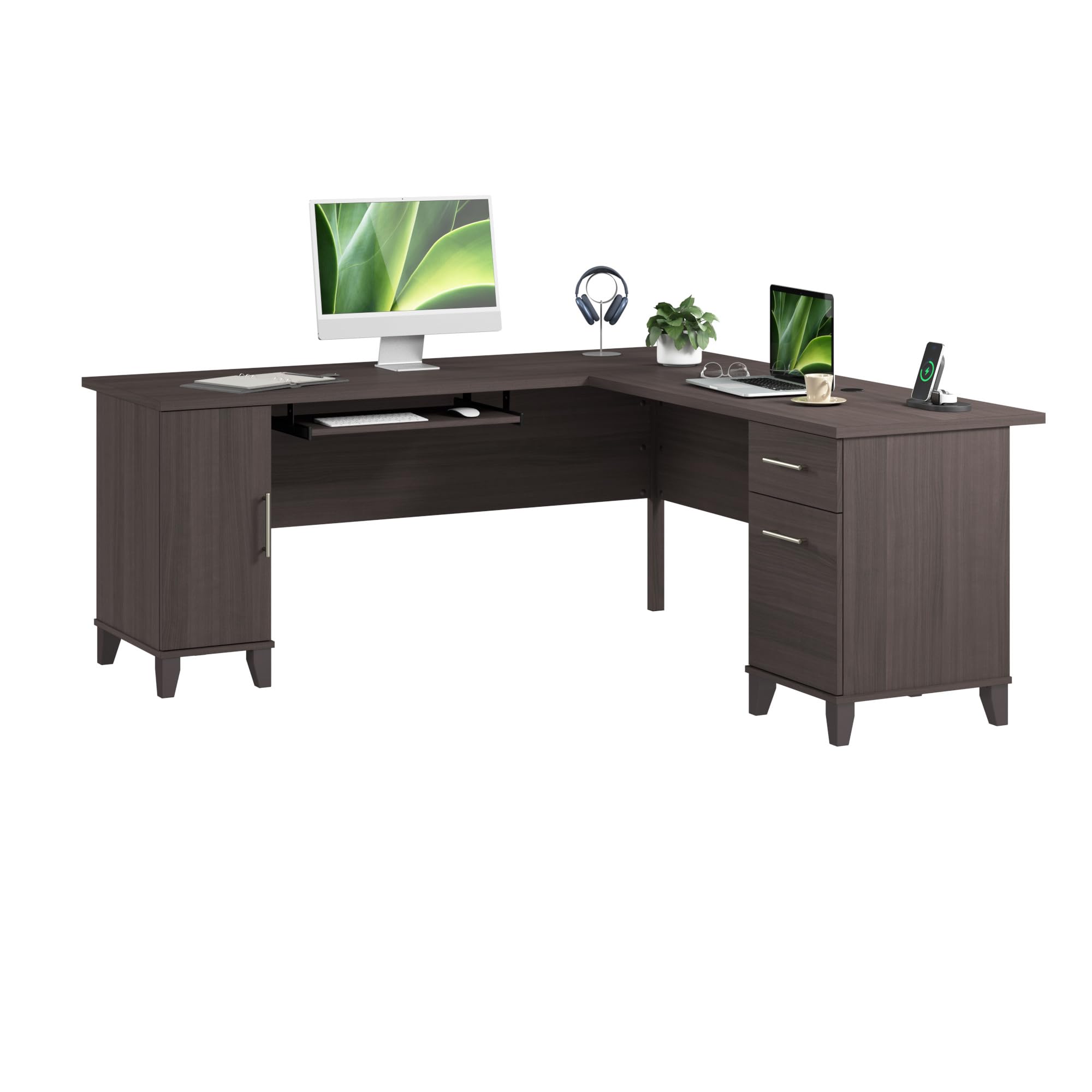 Amazon.com: Bush Home 72-Inch L-Shaped Desk with Storage, Corner Amazon.com: Bush Home 72-Inch L-Shaped Desk with Storage, Corner