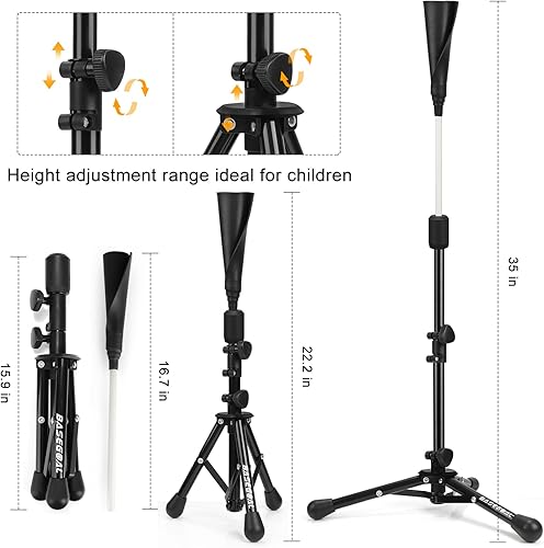 Miniatura 10 de BaseGoal Baseball Tee for Kids,Batting Tee,Softball Tee,Youth Hitting Tee,Teeball Tee,Travel Tee,Easy Adjustable Height