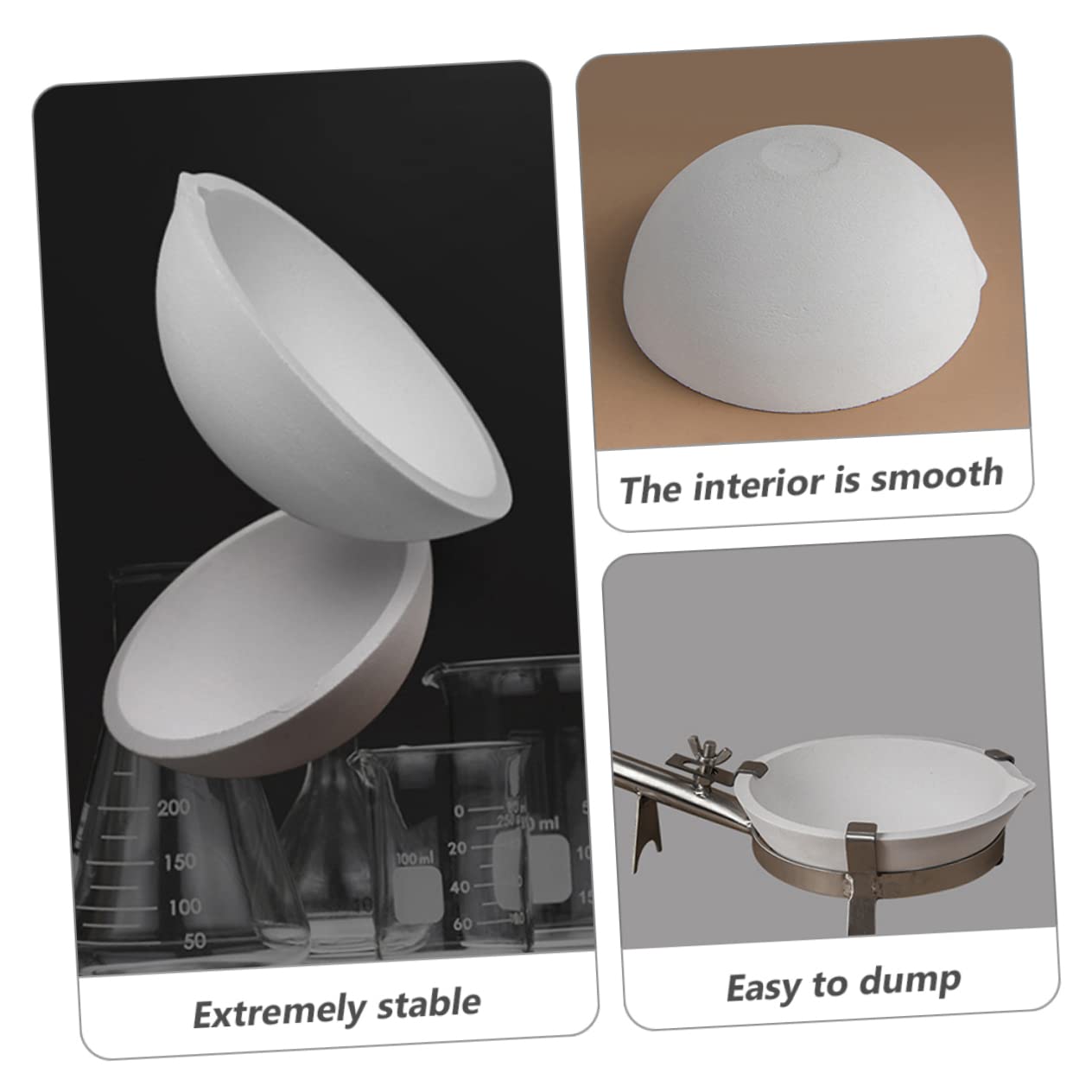 Garneck Porating Dish Evaporating Heat Resistant 2pcs Evaporating Basin for School and Home