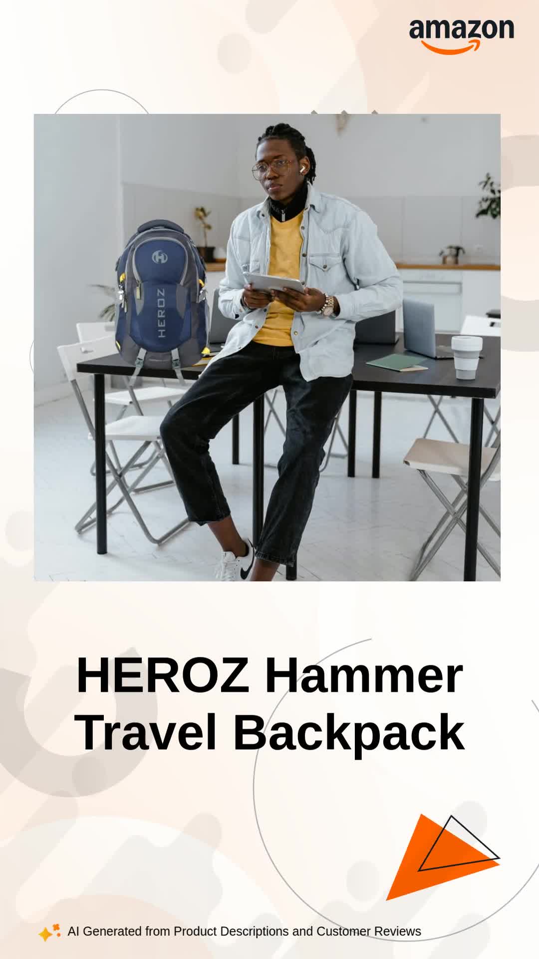 HEROZ Hammer Unisex Nylon 45 L Travel Laptop Backpack Water