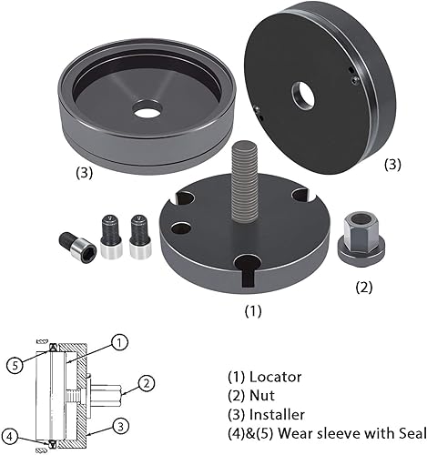Miniatura 3 de Instalador de manga de desgaste del sello del cigüeñal delantero y trasero para Caterpillar (CAT) 3406-3408 - C15