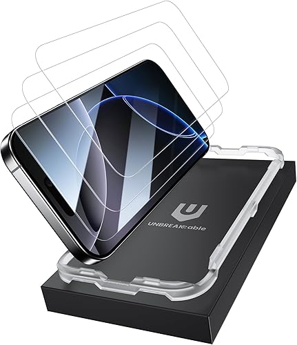 Miniatura 9 de UNBREAKcable Paquete de 3 protectores de pantalla para iPhone 16 Pro Max, vidrio templado doble inastillable marco de fácil instalación dureza 9H