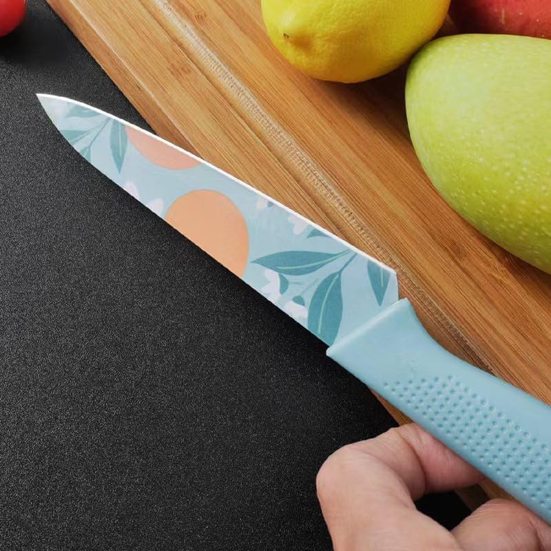 Netram Store Professional Chef Butcher Cleaver Knife Made of Stainless Steel with Ergonomic Handle for Chopping Meat, Fish, and Vegetables (Medium Blue) 4