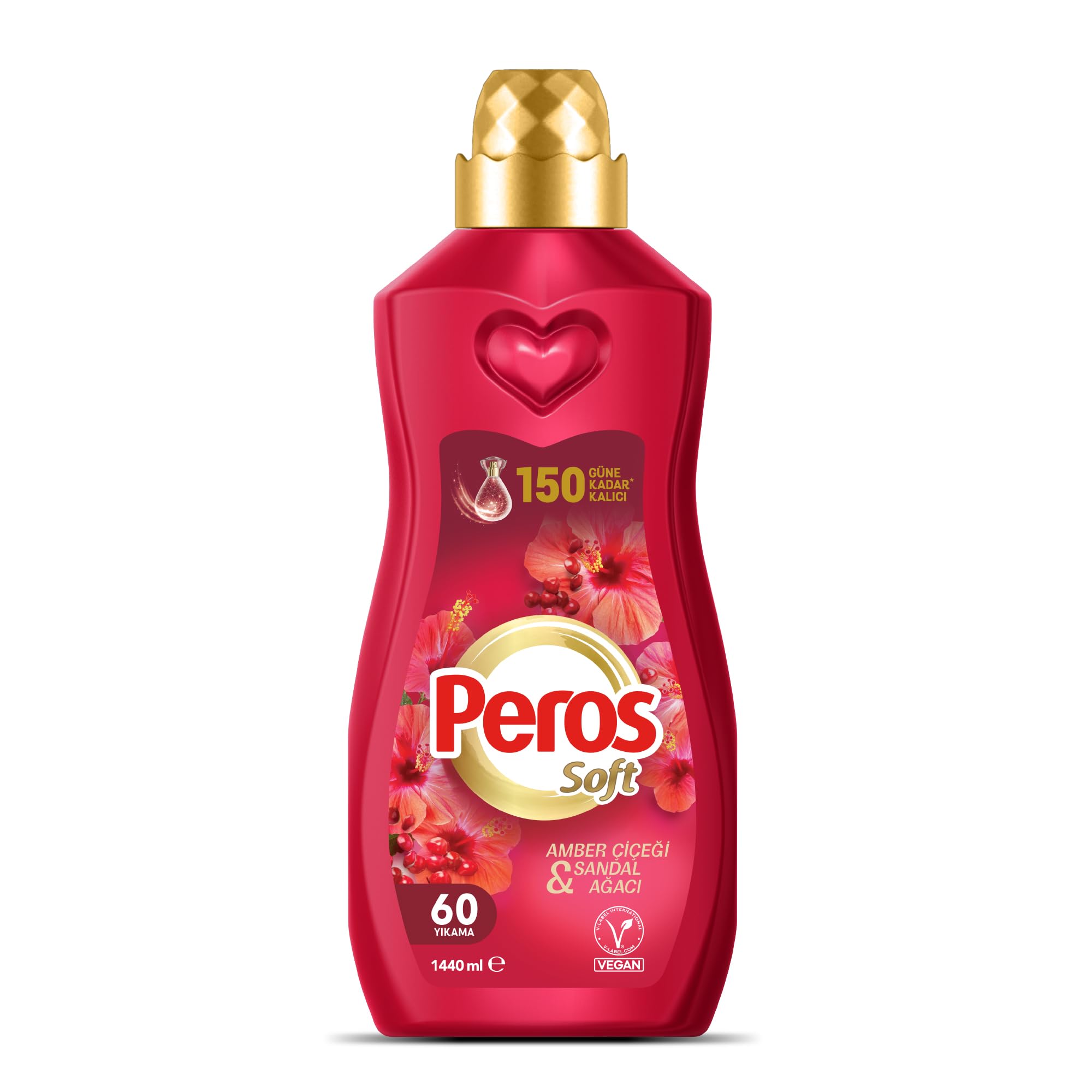 PEROS 1440 ml Konsantre Yumuşatıcı Amber Çiçeği & Sandal Ağacı