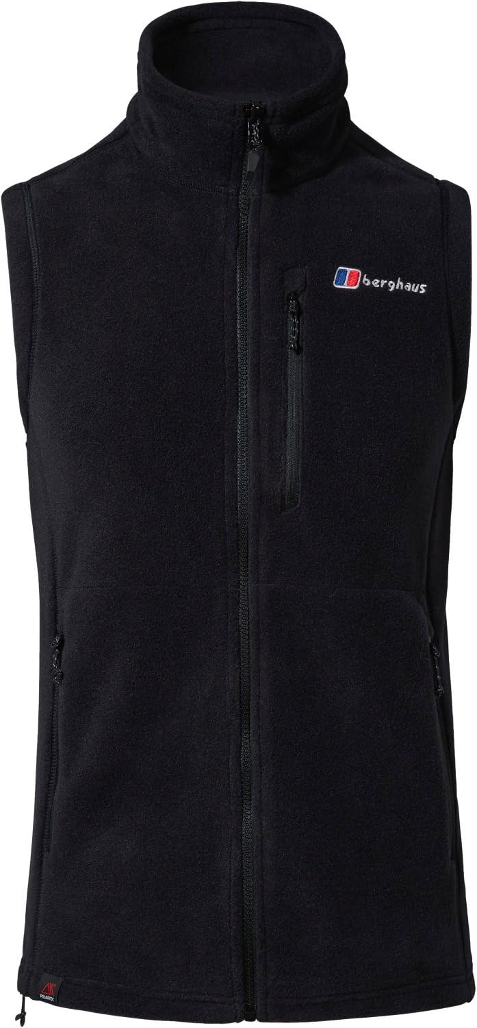 Berghaus Men's Prism Polartec Interactive Fleece Gilet | Added Warmth | Smart Fit | Durable Design Gilet, Black/Black, XS