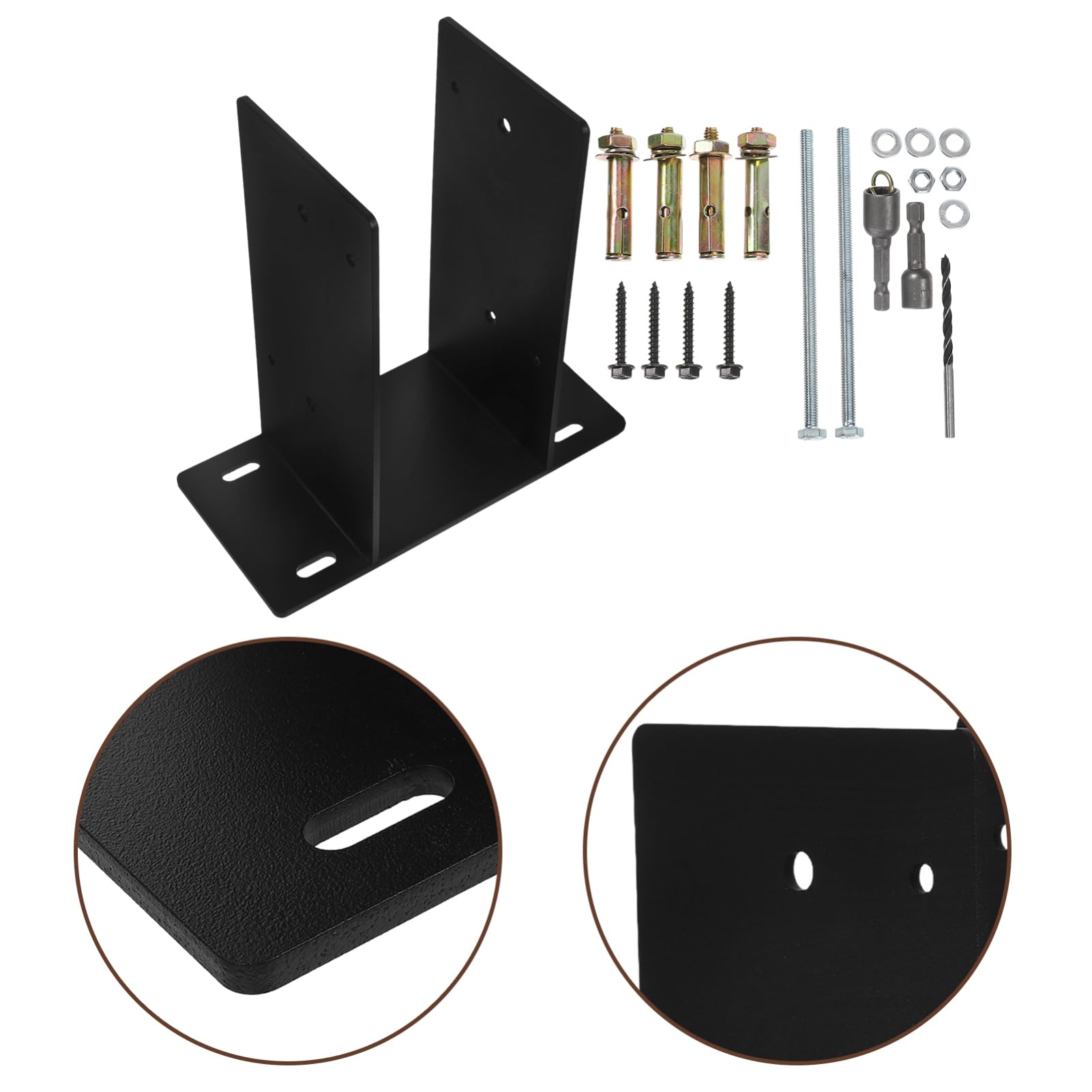 POPETPOP Soporte Para Poste De Terraza Anclaje Para Poste De Cerca De Madera Anclaje De Soporte Para Concreto Soportes Para Contrahuellas De Techo Base Para Poste De Pérgola